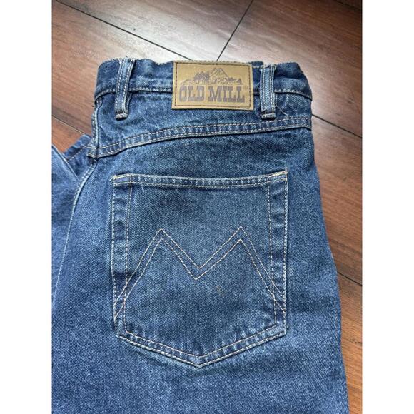 Men’s Old Mill Fleece Lined Denim Jeans 34x30 Dark Wash Warm Winter Cold Weather - Picture 2 of 9